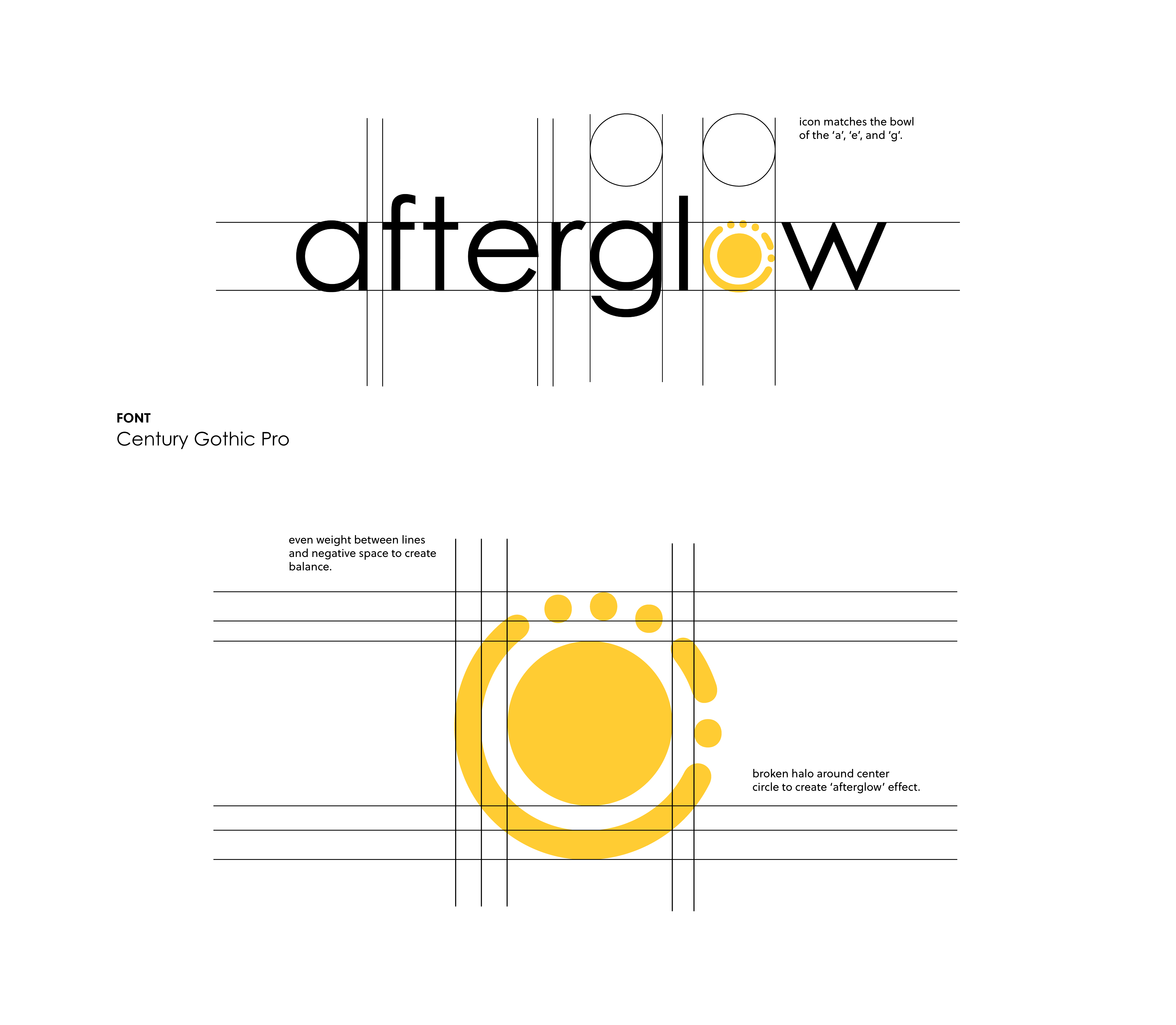 Afterglow Logomark Construction